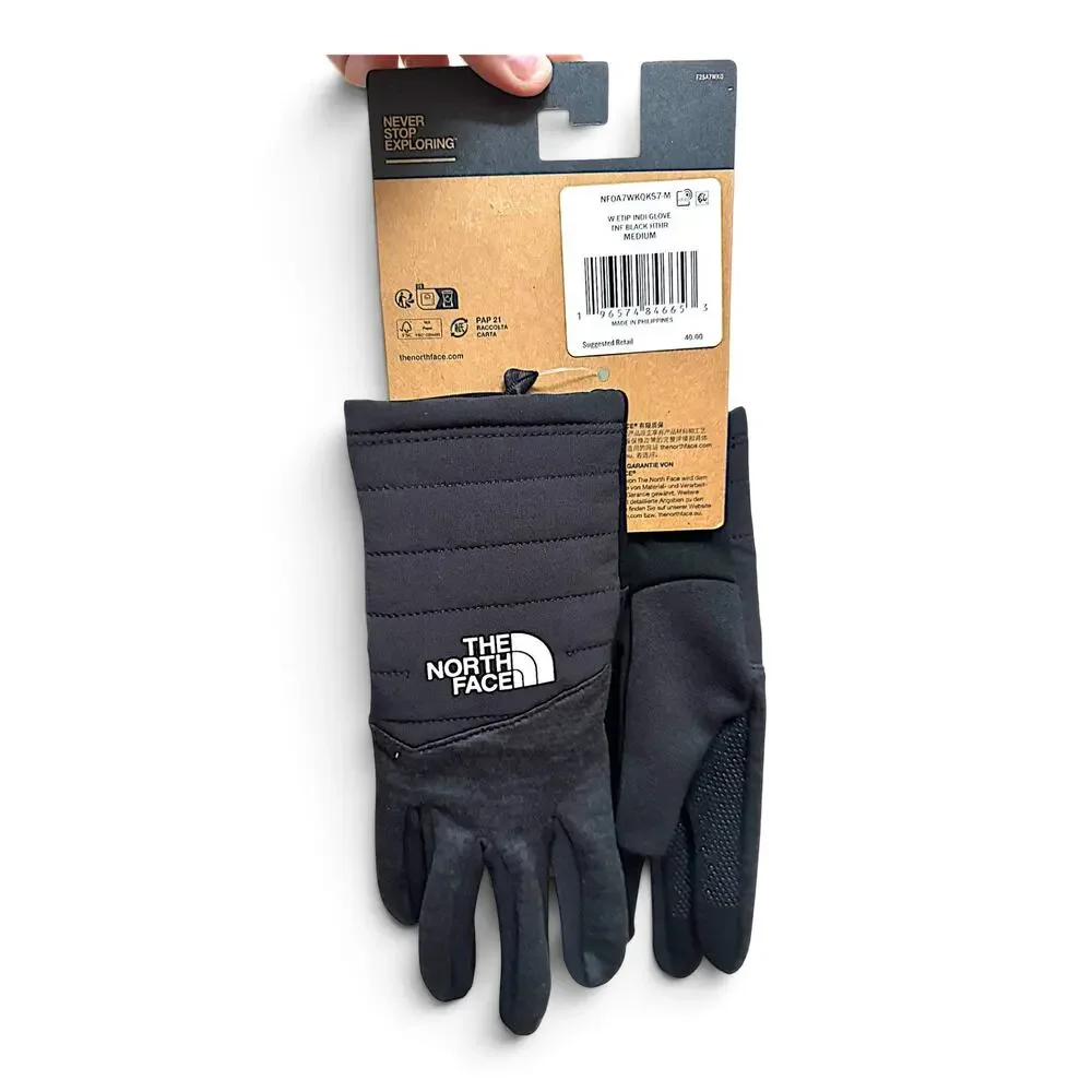 The North Face Women’s Etip Indi Gloves Medium Black NWT Touchscreen $40